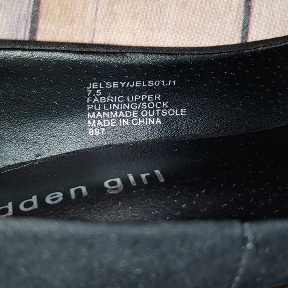 Madden Girl Jelsey Black Micro Heels - Size 7.5 - Picture 9 of 14